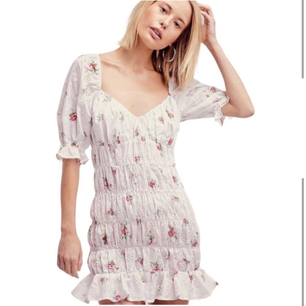 For Love & Lemons Tarte Eyelet Smocked Dress - Picture 4 of 5